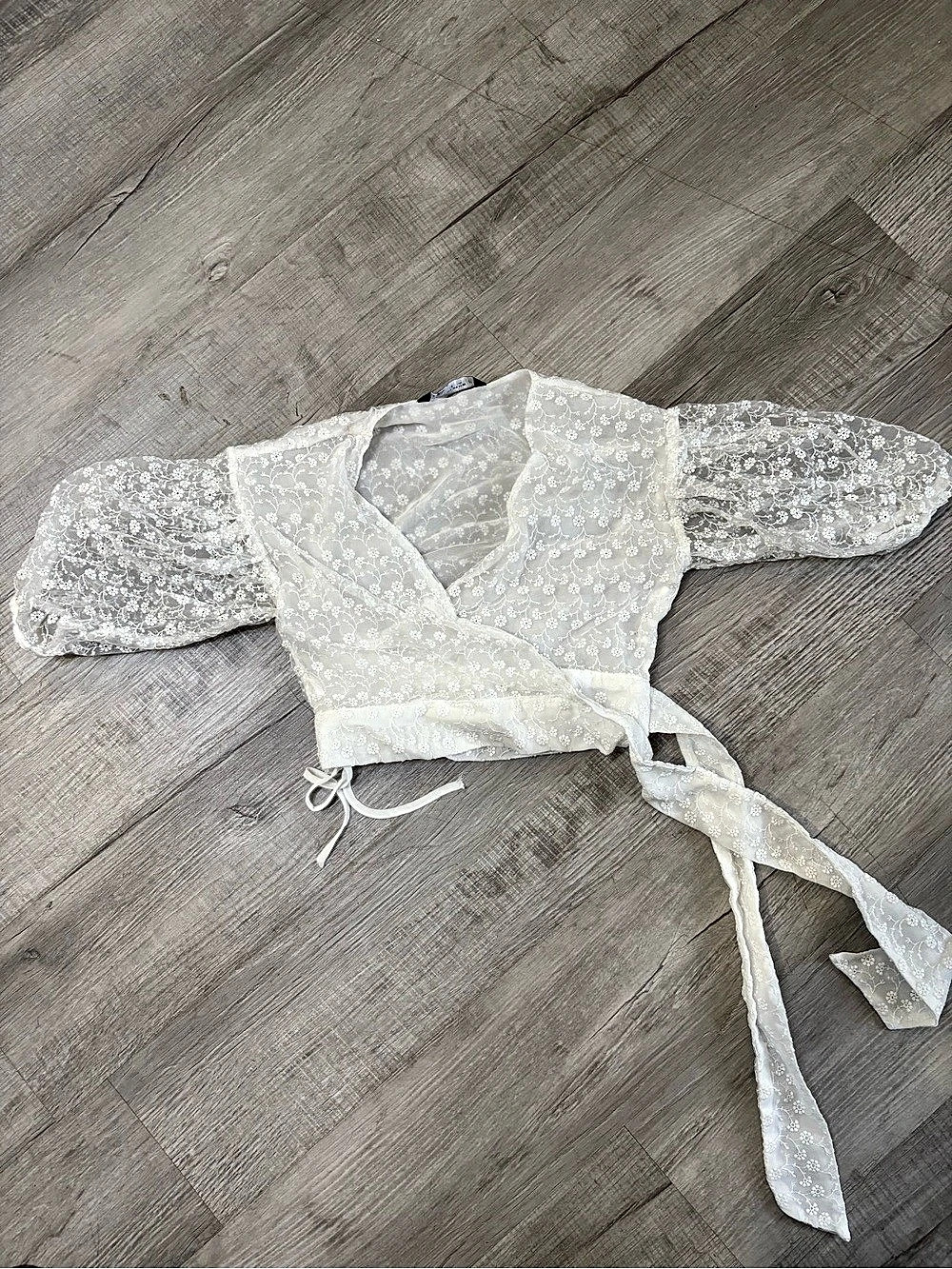 Zara Floral Crop Blouse